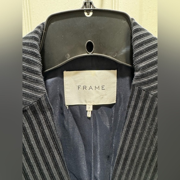 FRAME Fine Variegated One-Button Blazer Jacket 2 - Picture 9 of 9